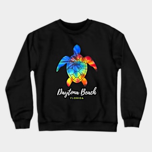 Daytona Beach Florida Sea Turtle Conservation Tie Dye Crewneck Sweatshirt